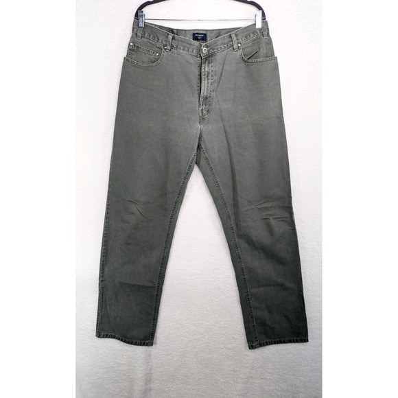 Y2K Dockers Twill Jean Pants Gray Stone‎ Chino Classic Casual 36 X 36 - Picture 1 of 12